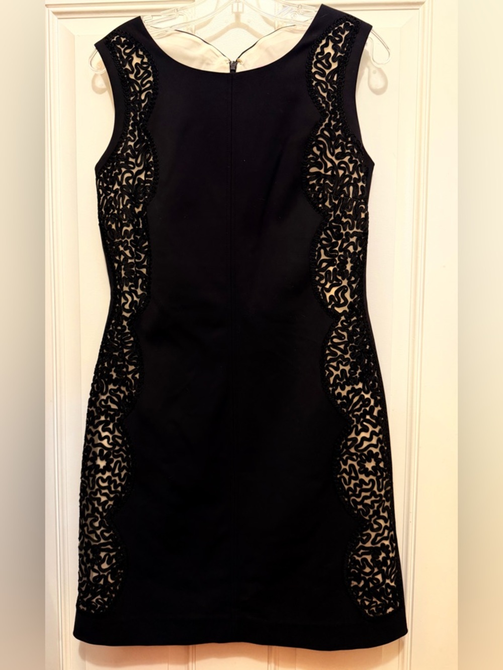Lilly Pulitzer Black Midi Sheath Dress with Lace Inset